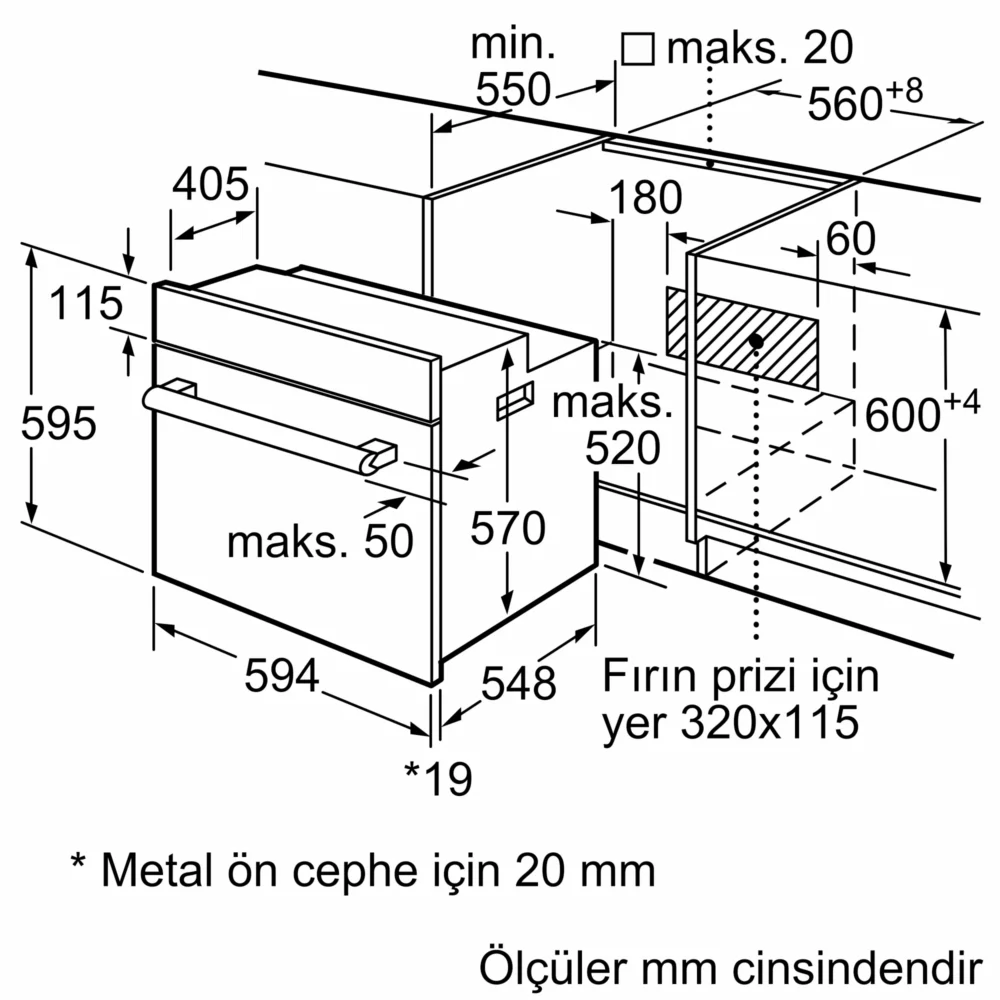 Serie | 2 Ankastre Elektrikli Fırın İnox - Görsel 4