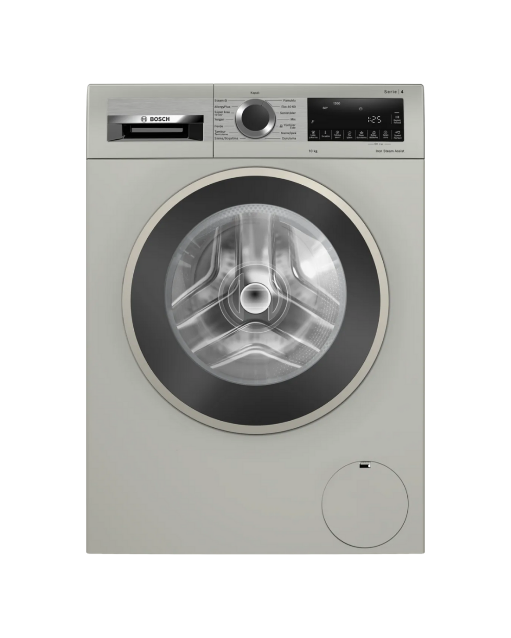 Serie | 4 Çamaşır Makinesi 10 kg 1200 dev./dak., Gümüş