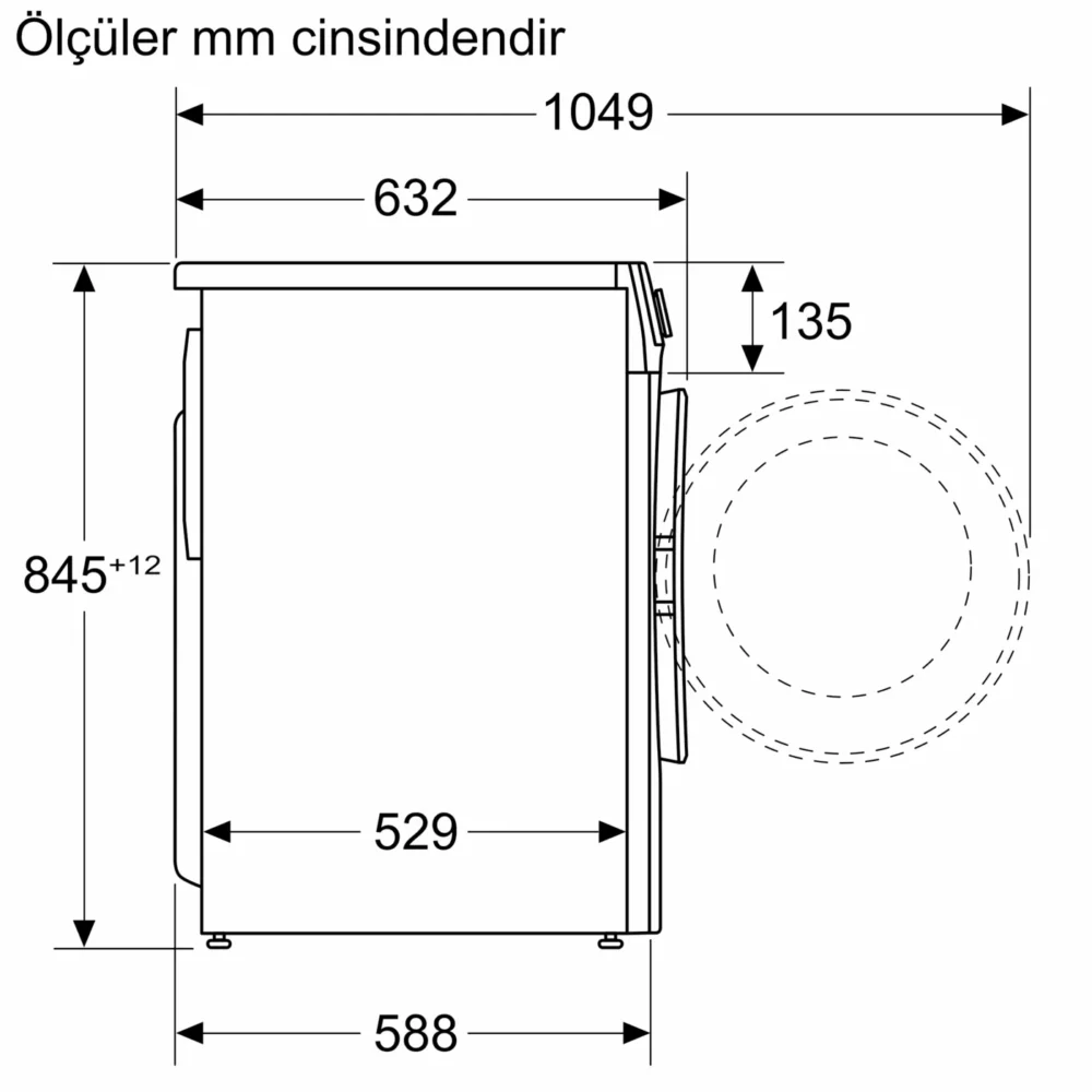 Serie | 4 Çamaşır Makinesi 10 kg 1200 dev./dak., Gümüş - Görsel 2