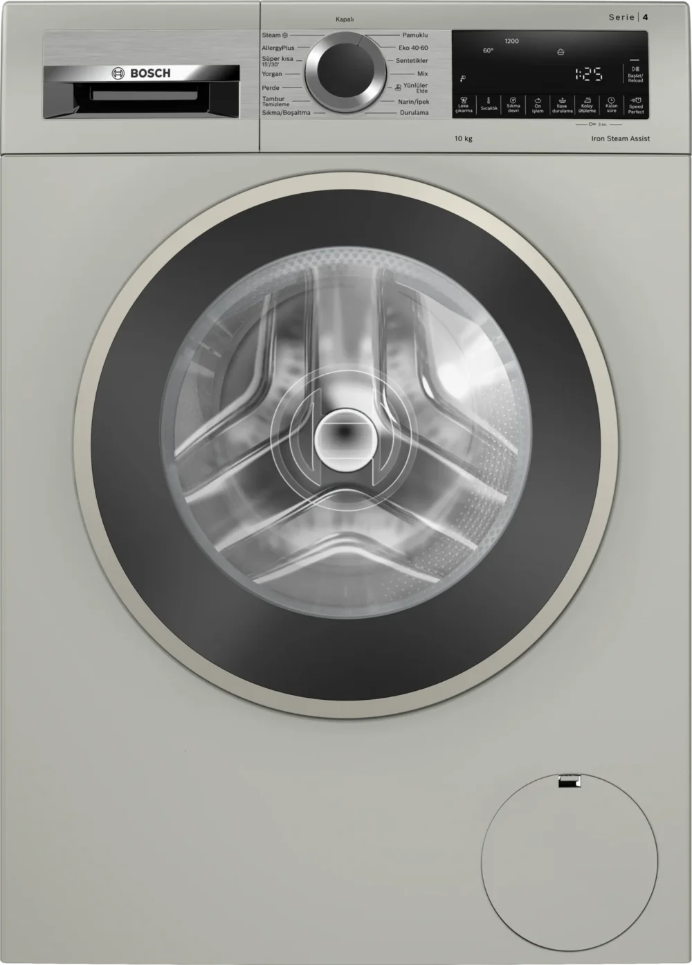 Serie | 4 Çamaşır Makinesi 10 kg 1200 dev./dak., Gümüş