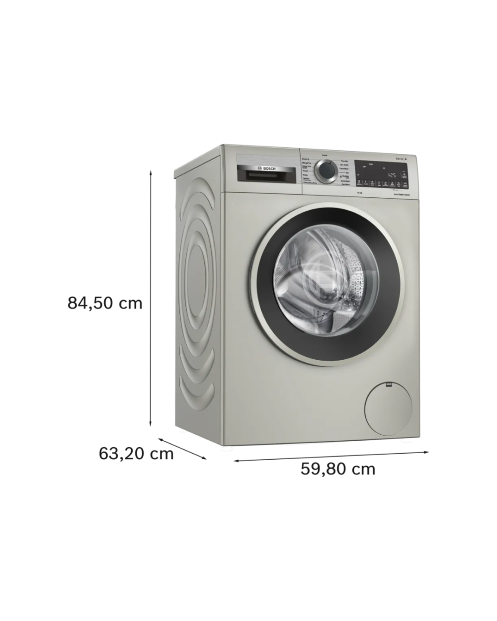Serie | 4 Çamaşır Makinesi 10 kg 1200 dev./dak., Gümüş - Görsel 12