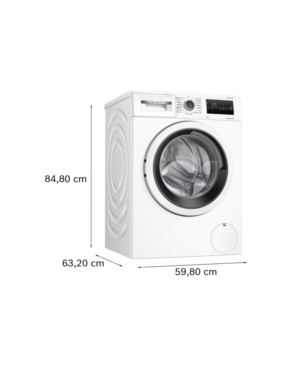 Serie 4 | Çamaşır Makinesi 8kg 1200rpm Beyaz tek su girişli  A  Sessiz - Görsel 9